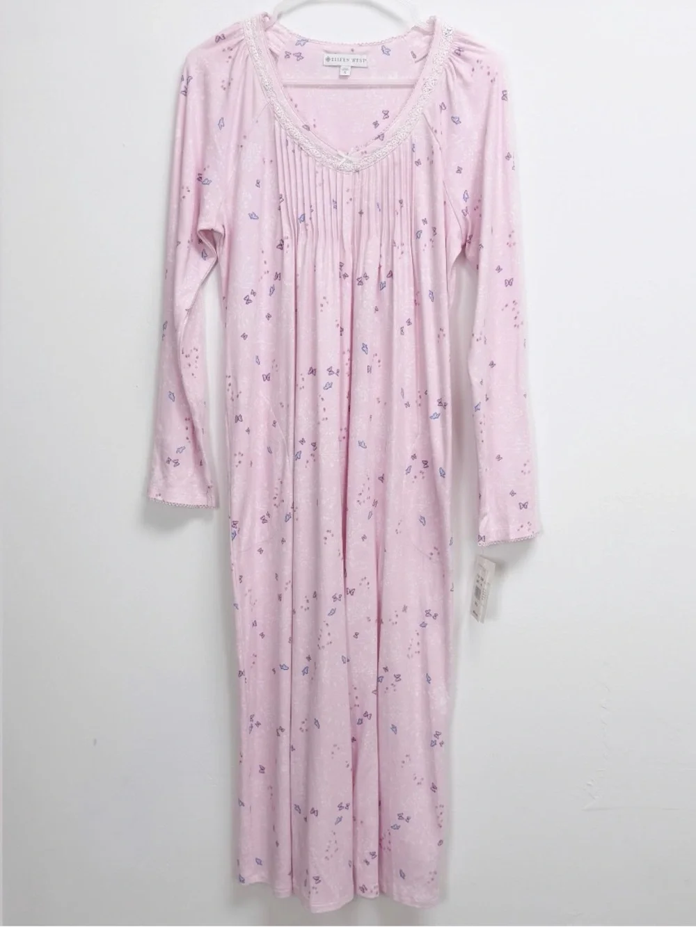 Eileen West Nightgown Womens Small Pink Butterfly Long Sleeve Pajamas NWT E80183